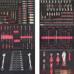 עגלת כלים מצוידת 7 מגירות + דלת צד 268 כלים