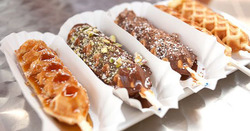 מכונת וופל בלגי על מקל תעשייתית – 6 יחידות