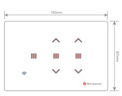 מתג חכם משולב תריס (2 תריסים) ותאורה תיבה 3 מקום 