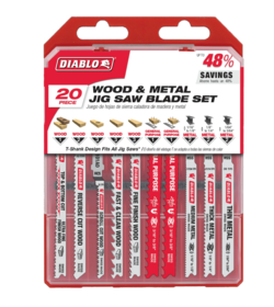 סט 20 להבים שונות למסור אנכי / גיקסו בקופסא קשיחה 