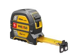 סרט מדידה 5 מטר ומד טווח לייזר 40 מטר נטען