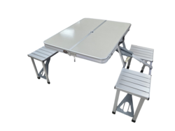 שולחן פיקניק מתקפל מאלומניום עם 4 כיסאות