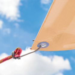 רשת צל עם טבעות אלומיניום 4X5 מטר בז+ תיק 