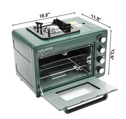 תנור גז עם כירה רב רב תכליתי בצבע ירוק 