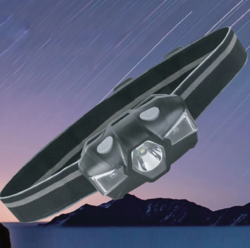 פנס ראש 2W עם אור אדום מגן