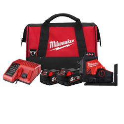 סט  פלס לייזר 3 קרניים עם זוג סוללות 5.0AH מטען ותיק נשיאה