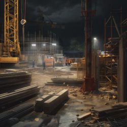 עמוד תאורה לשטח עד 11,300 מר בעוצמה 95,000 לומן