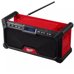 סט רמקול בלוטוס רדיו נטען 18V עם זוג סוללות 5.0AH מטען ותיק נשיאה