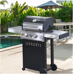 מנגל גז נירוסטה 2+1 להבות