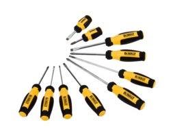 סט 10 מברגים מגנטים עם ידית ארגונומית