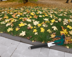 מפוח נטען 20V מנוע בראשלס + מטען מהיר וסוללה 2.5Ah 