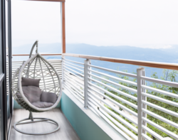 קונכייה יחיד צבע אפור עם כריות 