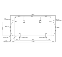 מיכל לחץ אופקי 300 ליטר