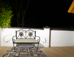 ספסל ברזל משולב פסיפס וכרית ישיבה