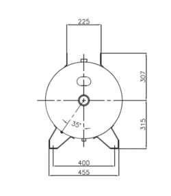 מיכל לחץ אופקי 300 ליטר