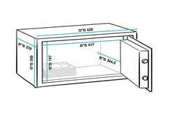 כספת דיגיטלית מתאים גם למחשב נייד 420*370*200