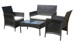 מערכת ישיבה ארבע חלקים בצבע אפור