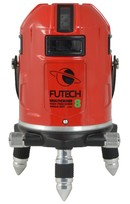 מאזנת לייזר 8 קווים עם נקודת סימון בכל מימד + חצובה ולוכד