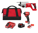 סט אימפקט + פטישון 18V +סוללה 5.0AH + סט ביטים 33 יח'