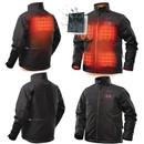 מעיל מחמם שחור 12V עם גופי חימום (מעיל בלבד)