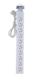 רב שקע 10 שקעים 1 מטר