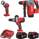 סט 3 כלים 28V + שתי סוללות 5AH